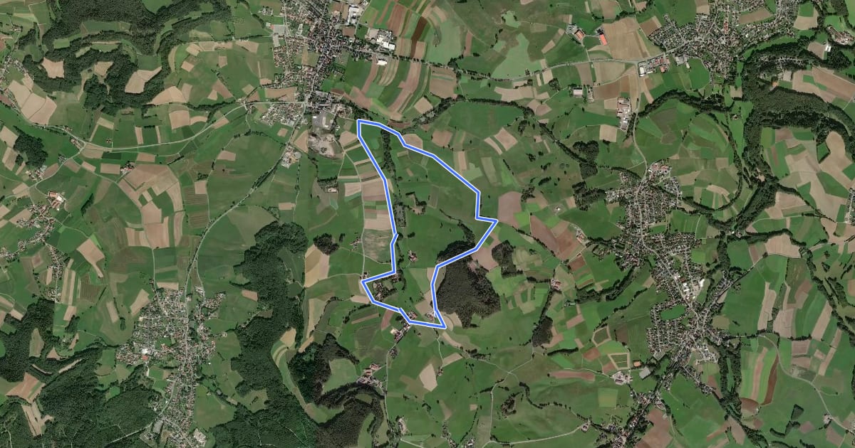 Маршрут Mistelgau Rundwanderweg "Schobertsberg" на спутниковом снимке