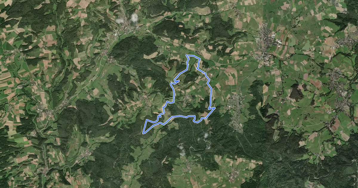 Маршрут Mistelgau Zeubachtal-Rundweg на спутниковом снимке