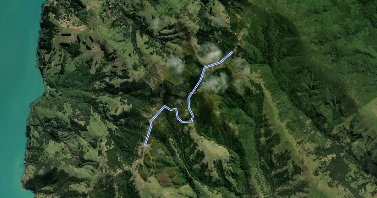Маршрут Misty Peaks Reserve Track на спутниковом снимке