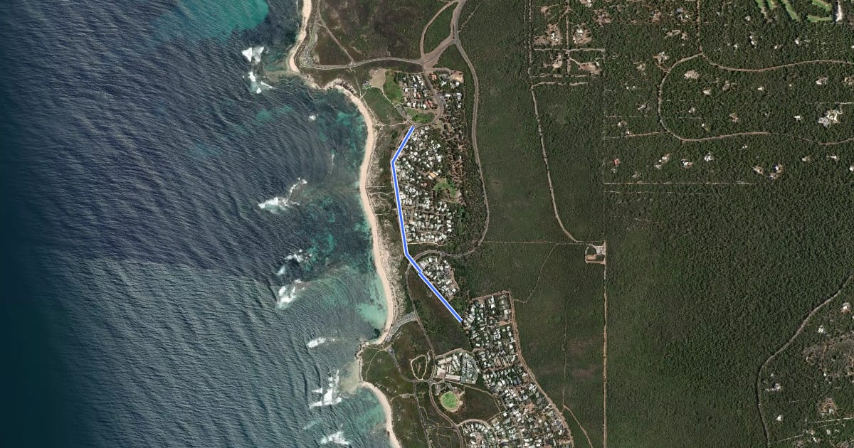 Маршрут Mitchell Drive Path на спутниковом снимке