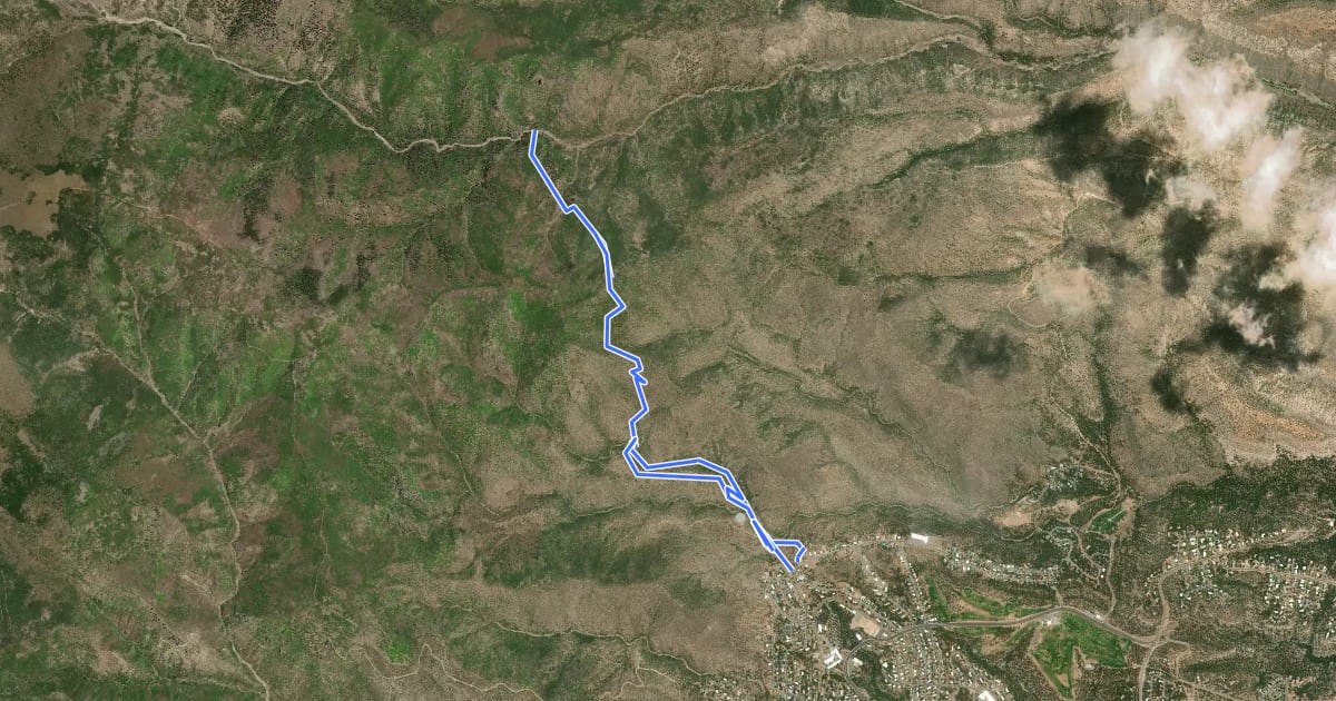 Маршрут Mitchell Trail на спутниковом снимке