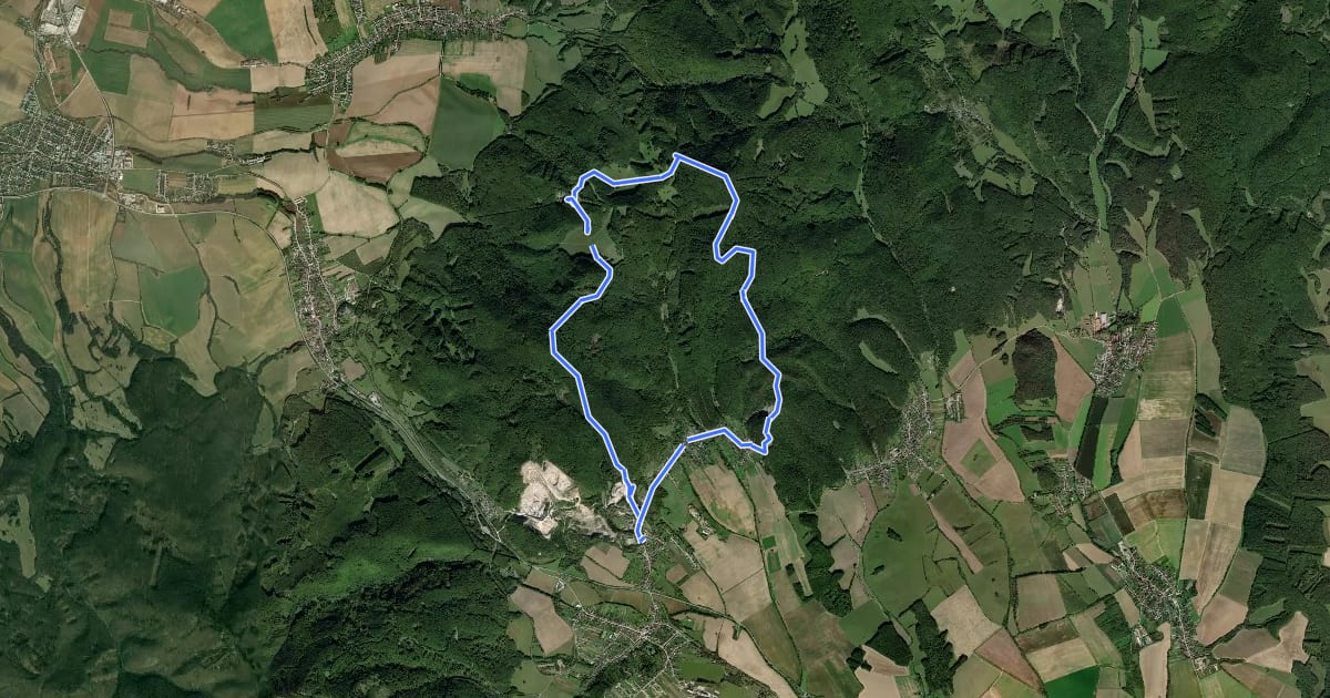 Маршрут Mitická dvadsiatka - TRASA A – 20 km на спутниковом снимке