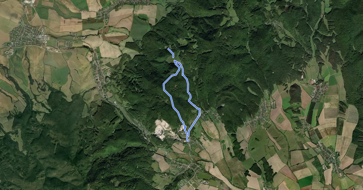 Маршрут Mitická dvadsiatka - TRASA B – 10 km на спутниковом снимке