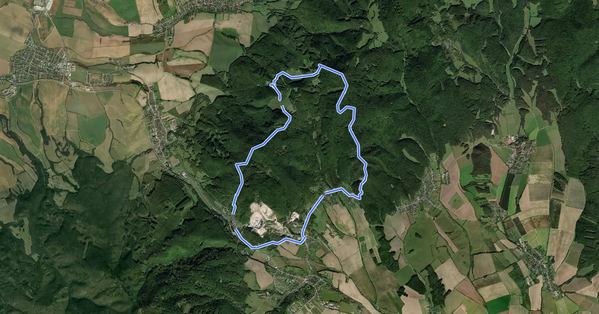 Маршрут Mitická dvadsiatka - TRASA D – 25 km на спутниковом снимке
