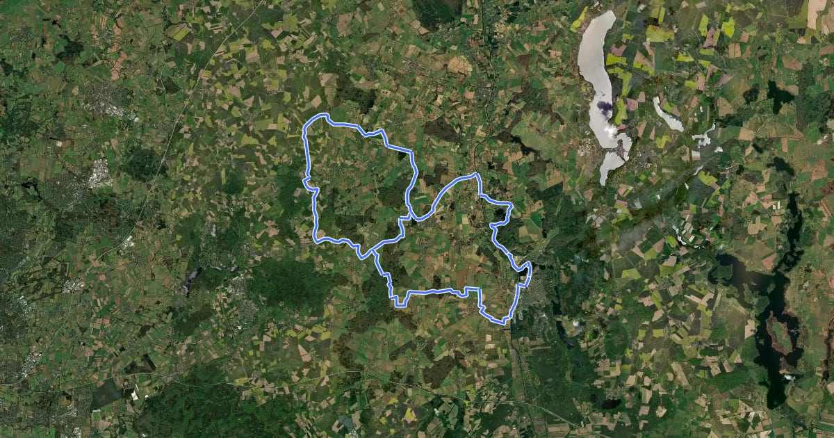 Маршрут Mittelaltertour на спутниковом снимке