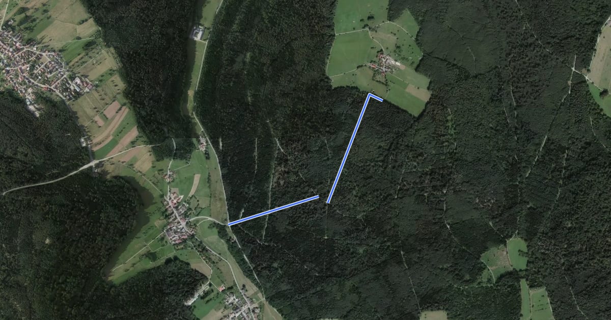 Маршрут Mittelberg - Oberes Moosalbtal на спутниковом снимке