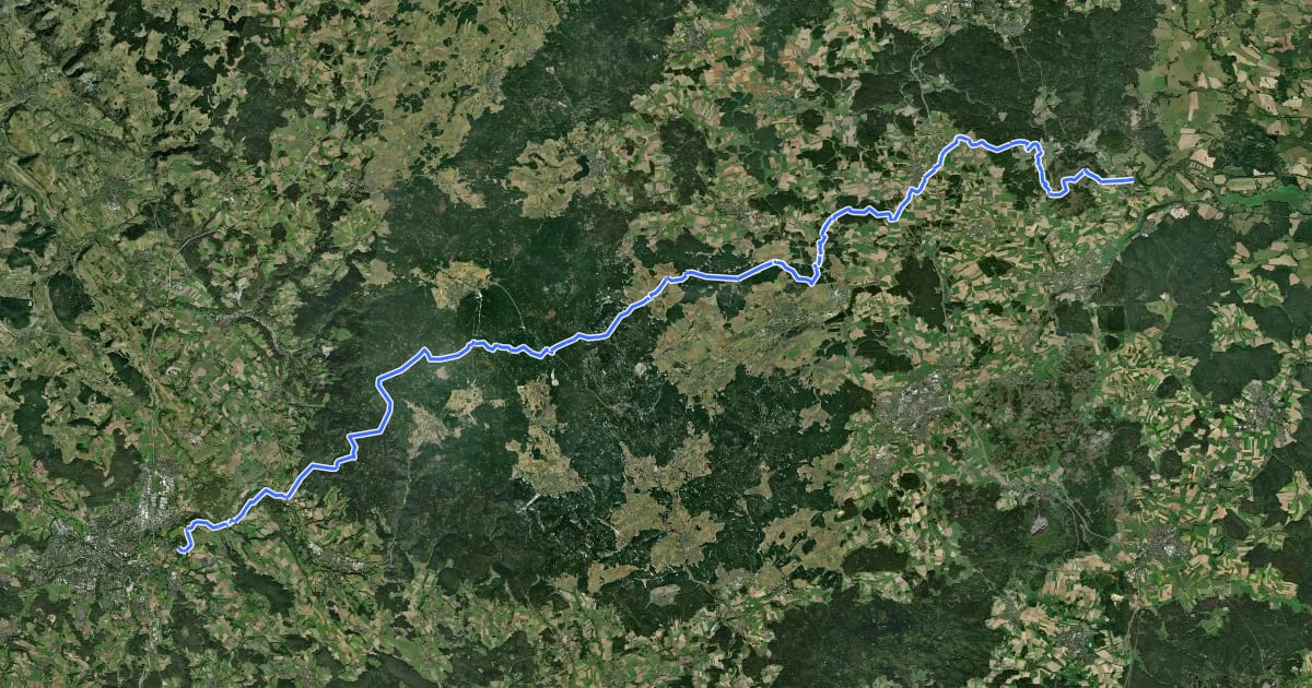 Маршрут Mittelweg на спутниковом снимке