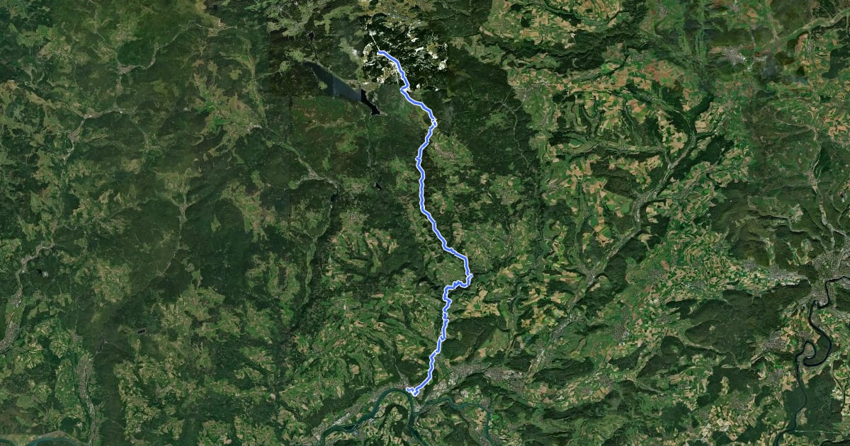 Маршрут Mittelweg (östliche Variante) на спутниковом снимке