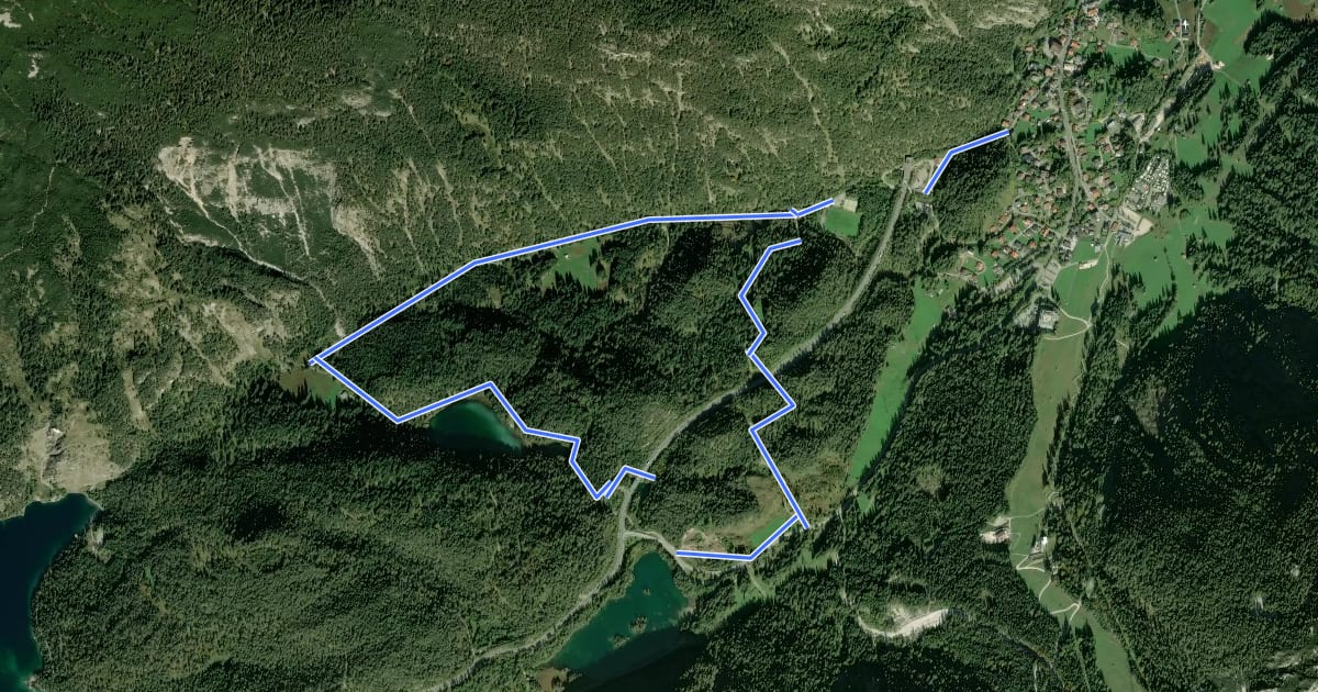 Маршрут Mittersee на спутниковом снимке