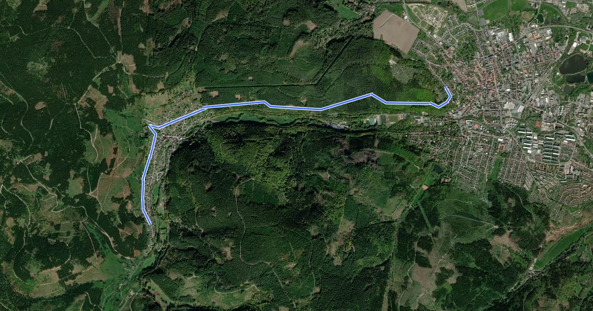 Маршрут Mittlerer Berggrabenweg на спутниковом снимке