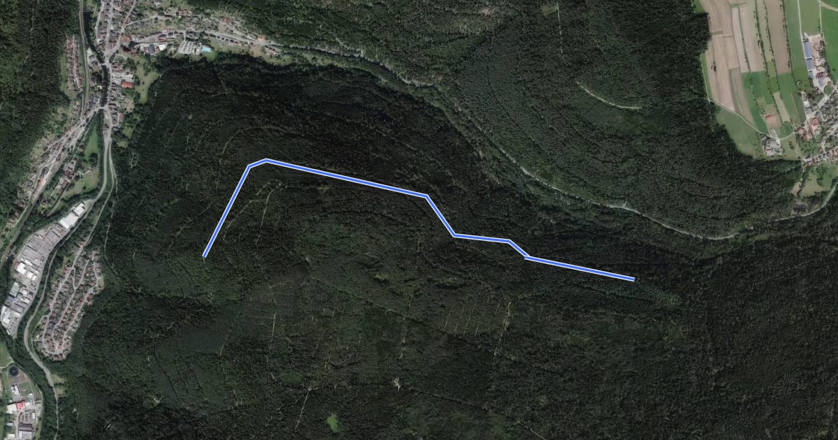 Маршрут Mittlerer Förtelberg - Hengstberg на спутниковом снимке