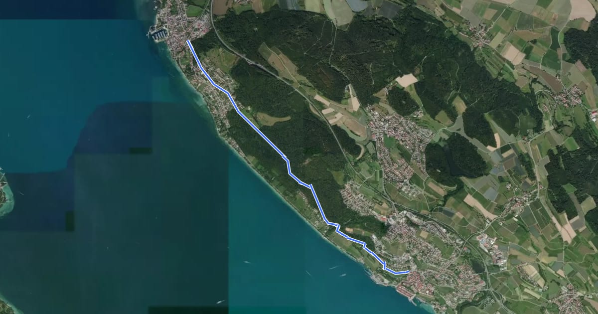 Маршрут Mittlerer Waldweg на спутниковом снимке