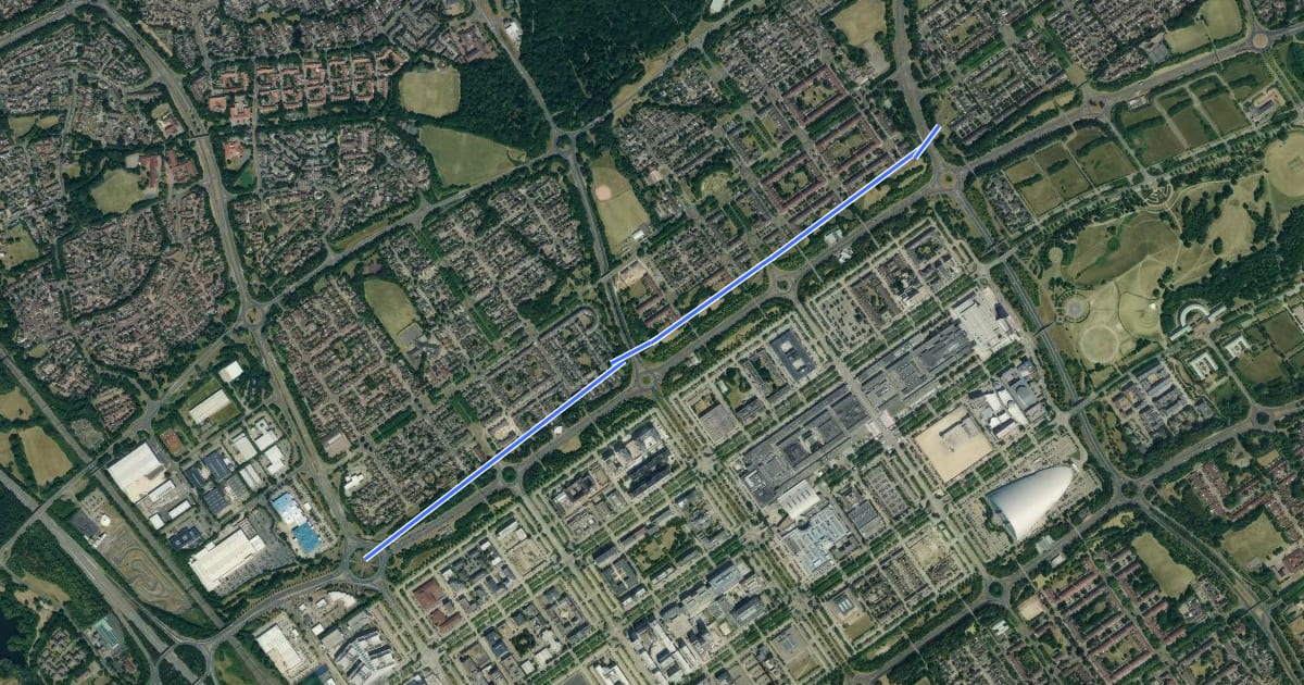 Маршрут MK Redway Super Route H5 на спутниковом снимке