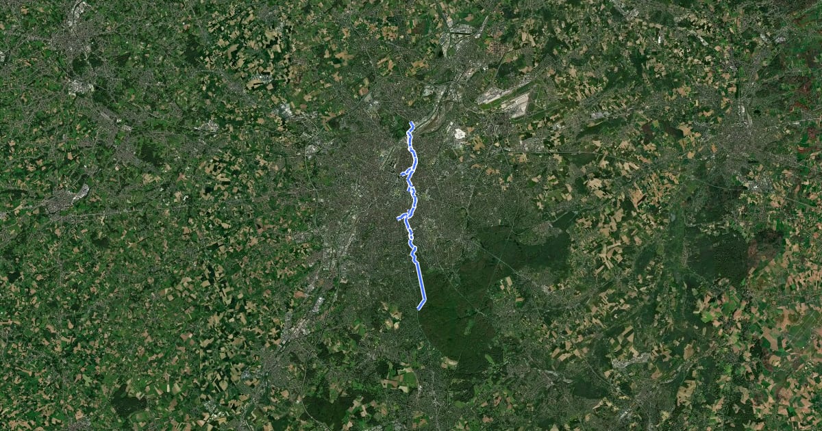 Маршрут MM Maelbeek - Maalbeek на спутниковом снимке
