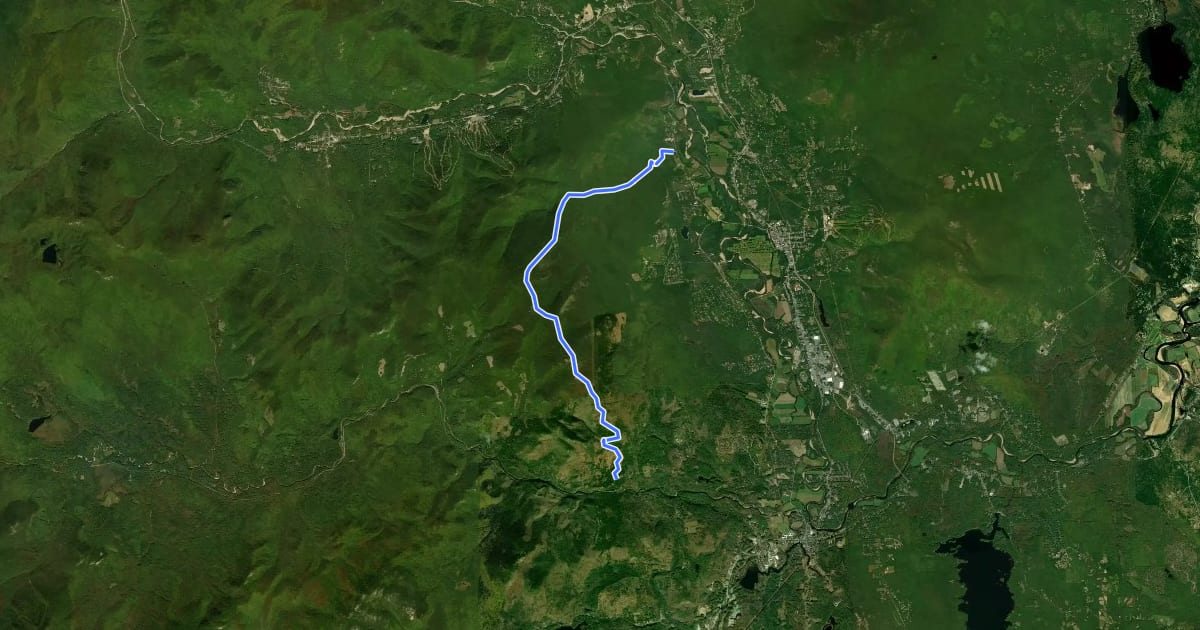 Маршрут Moat Mountain Trail на спутниковом снимке