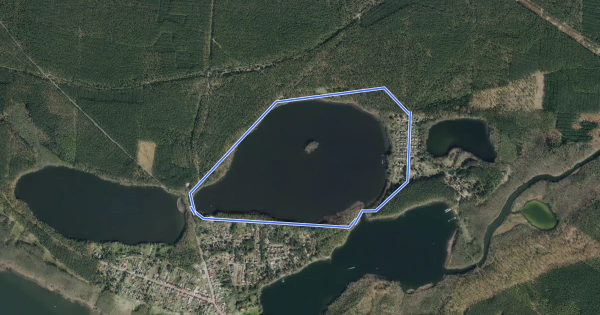 Маршрут Moderfitzseerundweg на спутниковом снимке