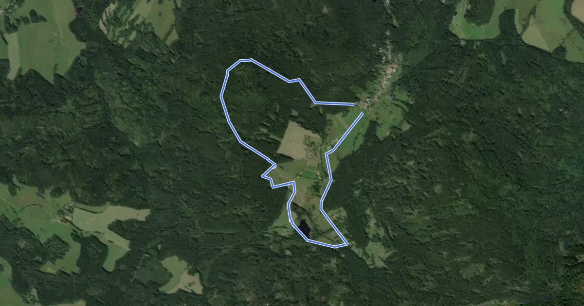 Маршрут Modrý ski okruh на спутниковом снимке
