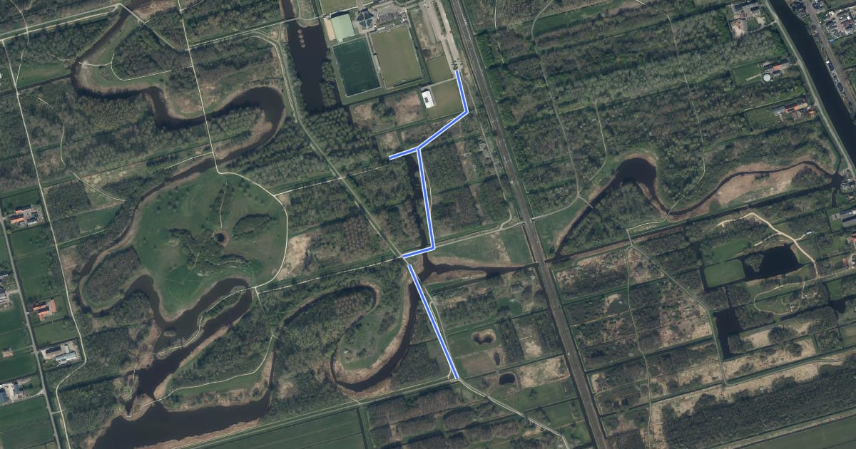 Маршрут Moeder Aarde route на спутниковом снимке
