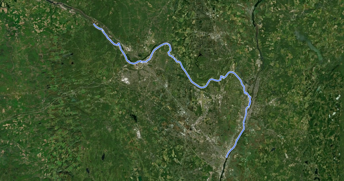 Маршрут Mohawk-Hudson Bike-Hike Trail (bike) на спутниковом снимке