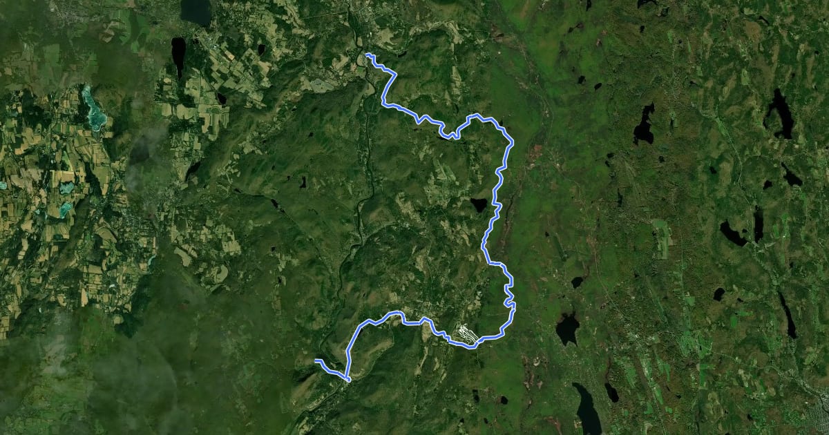 Маршрут Mohawk Trail на спутниковом снимке