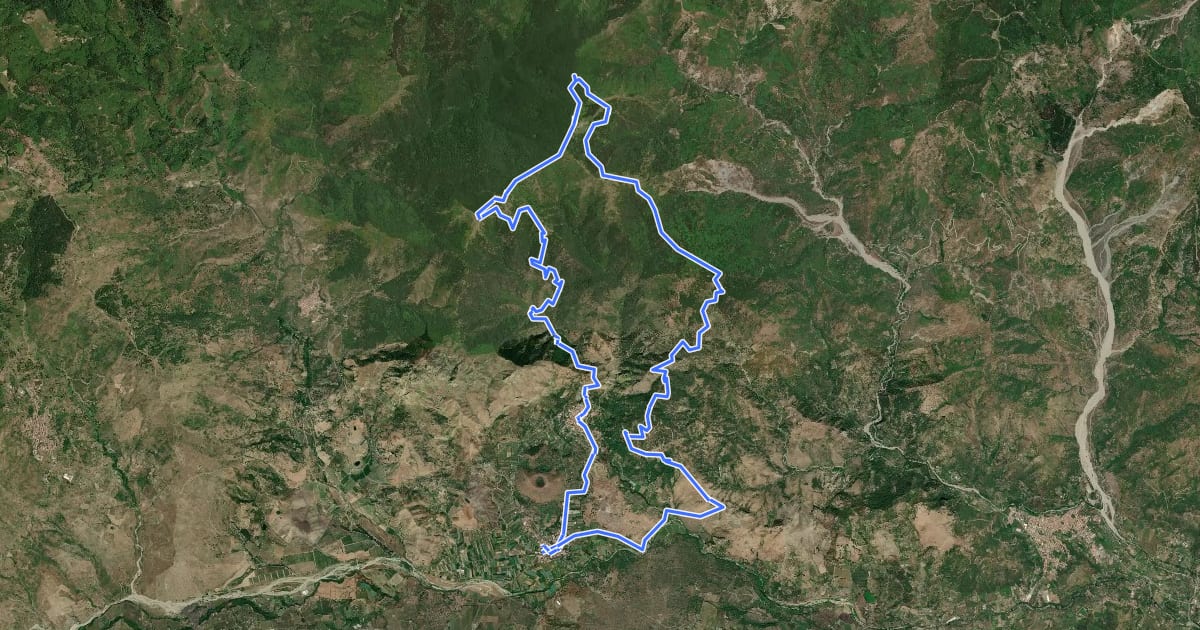 Маршрут Moio-Malabotta MTB на спутниковом снимке