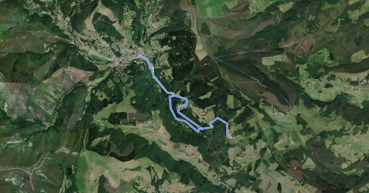Маршрут Molín de Valbona на спутниковом снимке