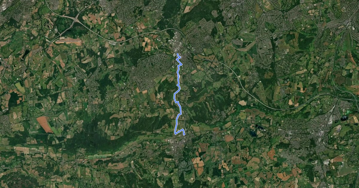Маршрут Mole Gap Trail на спутниковом снимке