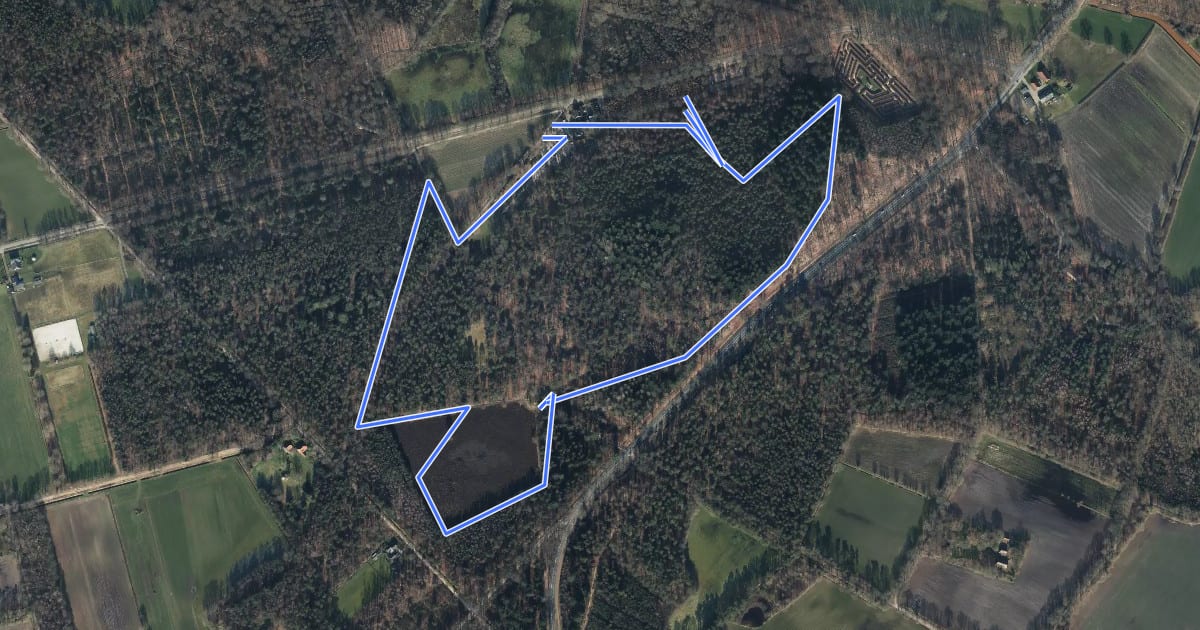 Маршрут Molenplateauwandeling на спутниковом снимке
