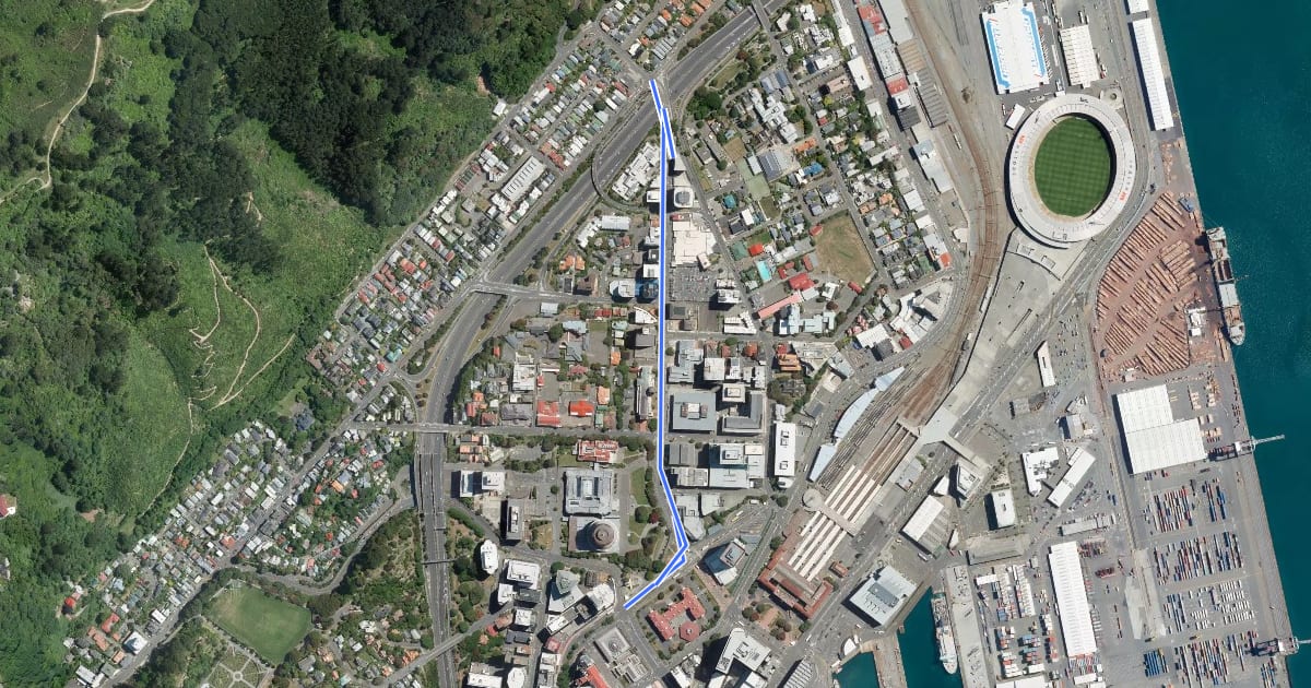 Маршрут Molesworth Cycleway на спутниковом снимке