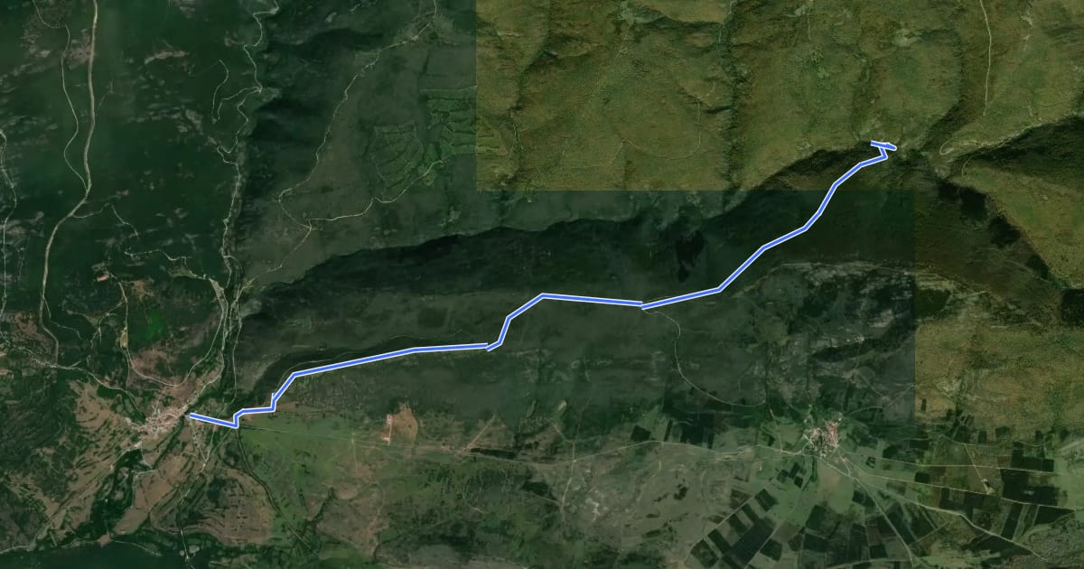 Маршрут Molino de la Sierra на спутниковом снимке