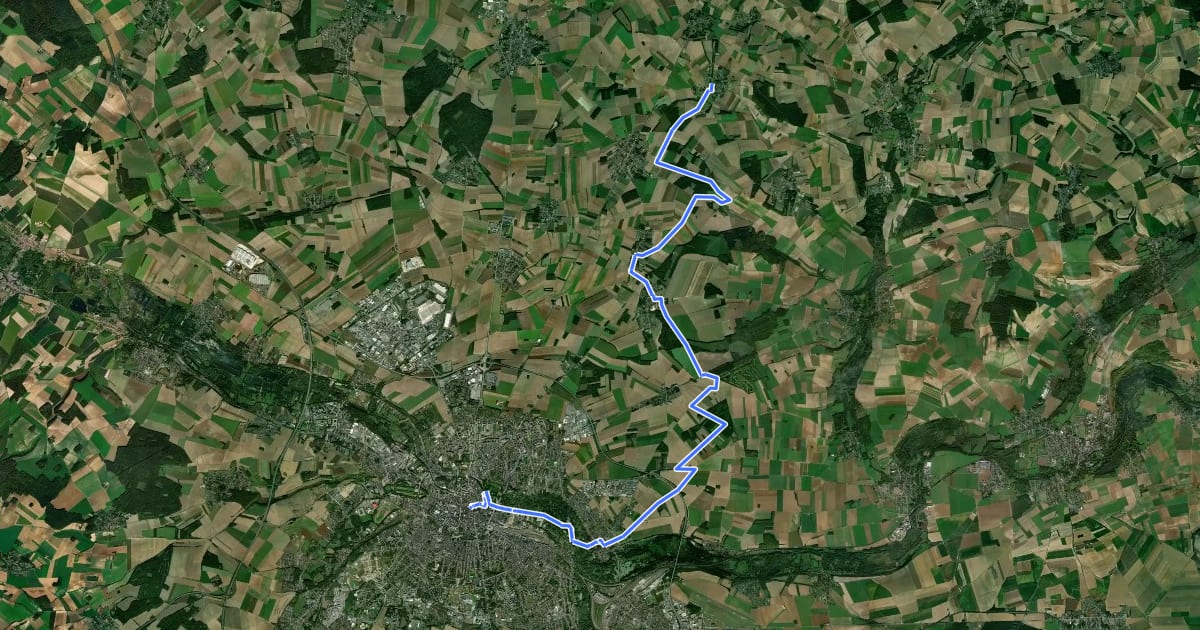 Маршрут Molliens-au-Bois - Amiens на спутниковом снимке