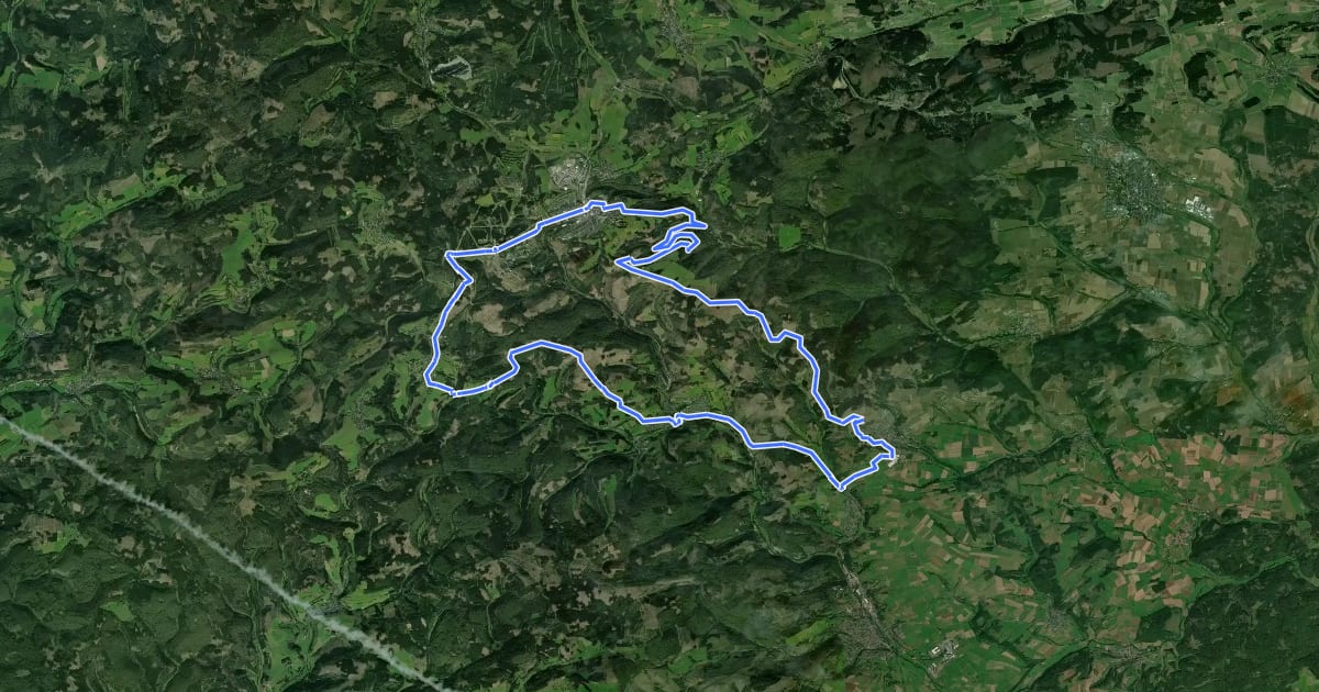 Маршрут Mollseifen & Hesborner Wald на спутниковом снимке
