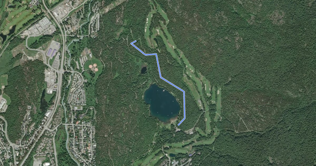 Маршрут Molly Hogan Trail на спутниковом снимке