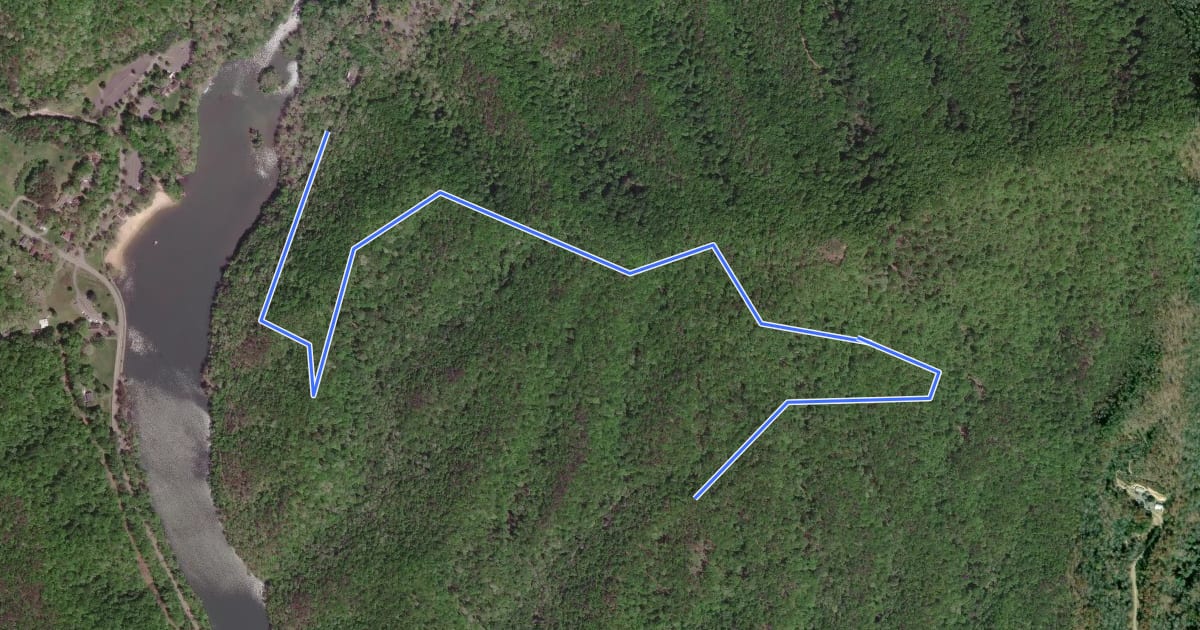 Маршрут Molly's Knob Trail на спутниковом снимке