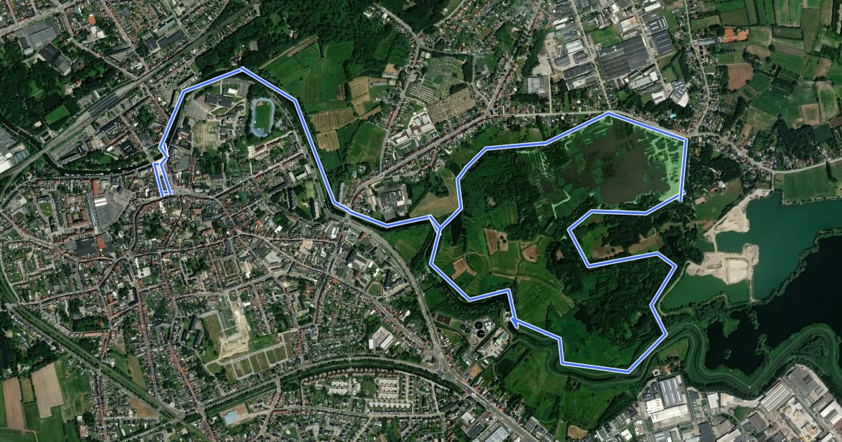 Маршрут Molsbroek-Buylaersroute на спутниковом снимке