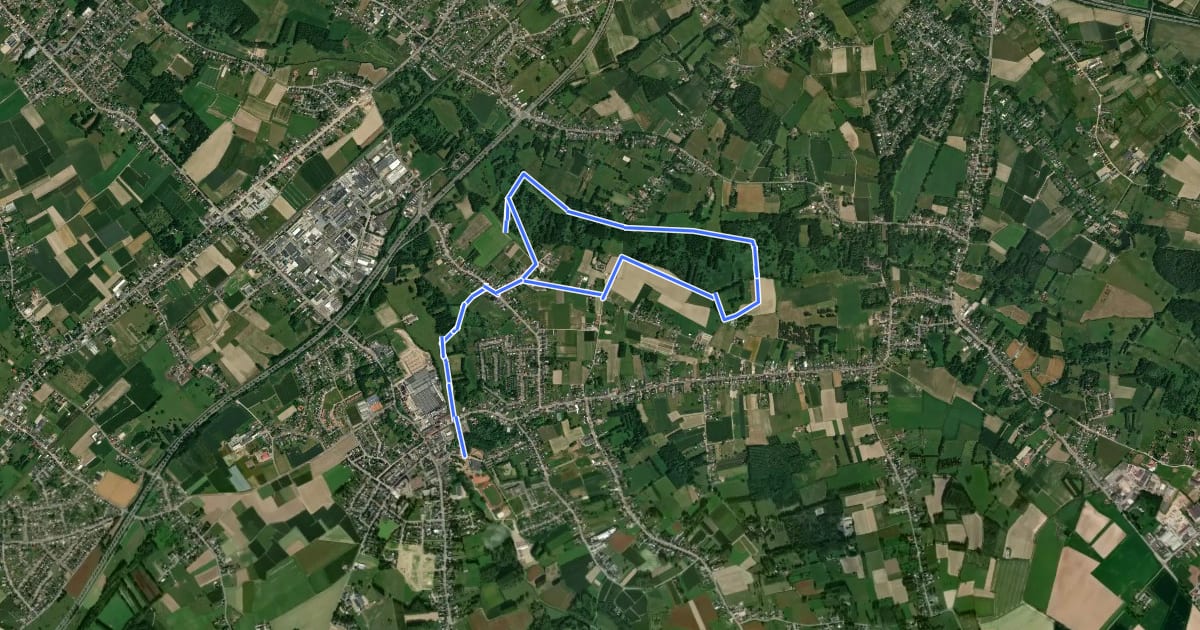Маршрут Mombeekvallei Rode pijl (vanuit Alken) на спутниковом снимке