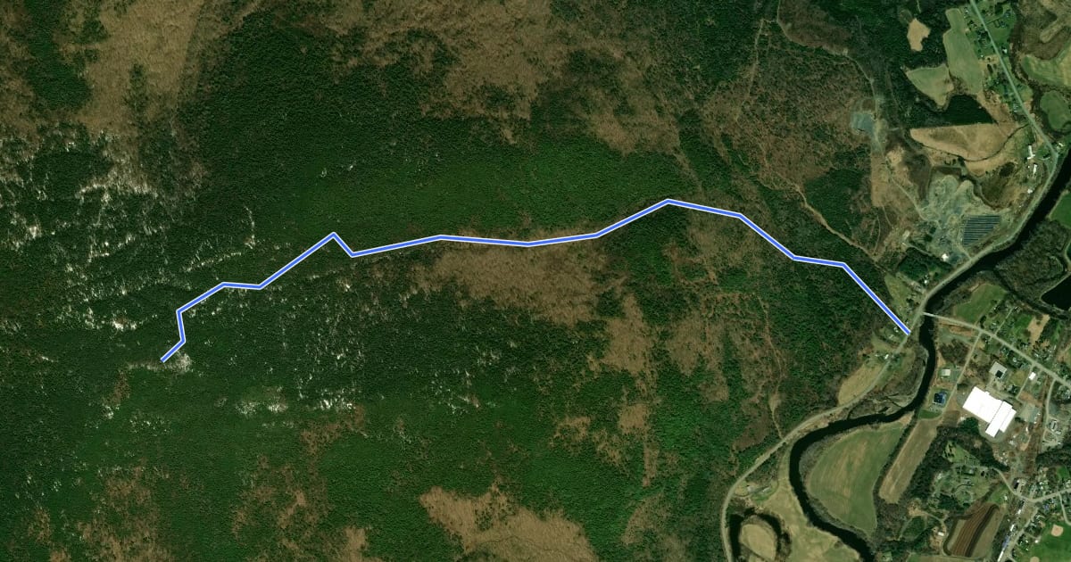 Маршрут Monadnock Mountain Trail на спутниковом снимке