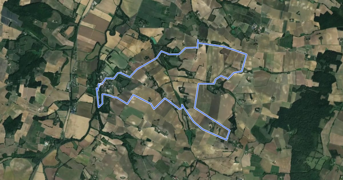 Маршрут Moncrabeau, le mont des chèvres 13.4 km на спутниковом снимке
