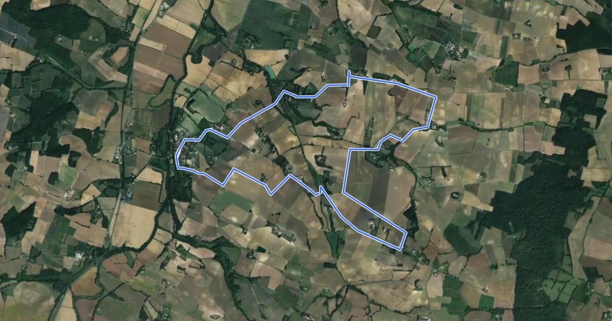 Маршрут Moncrabeau, le mont des chèvres (variante) 12.4 km на спутниковом снимке