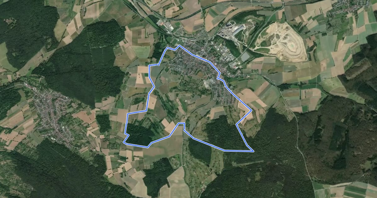 Маршрут Mondspritzer Rundwanderweg на спутниковом снимке