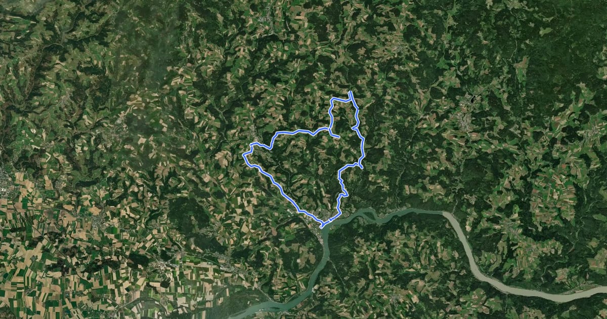 Маршрут Mondstein-Runde на спутниковом снимке
