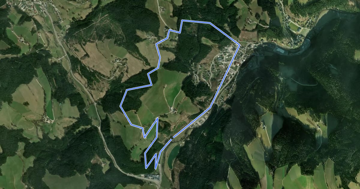 Маршрут Mondweg на спутниковом снимке