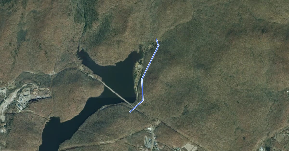 Маршрут Monks Connector Trail на спутниковом снимке