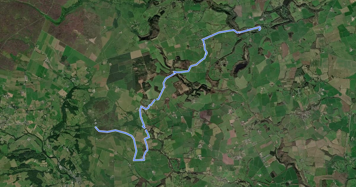 Маршрут Monks' Walk from Brimham Rocks to Fountains Abbey на спутниковом снимке
