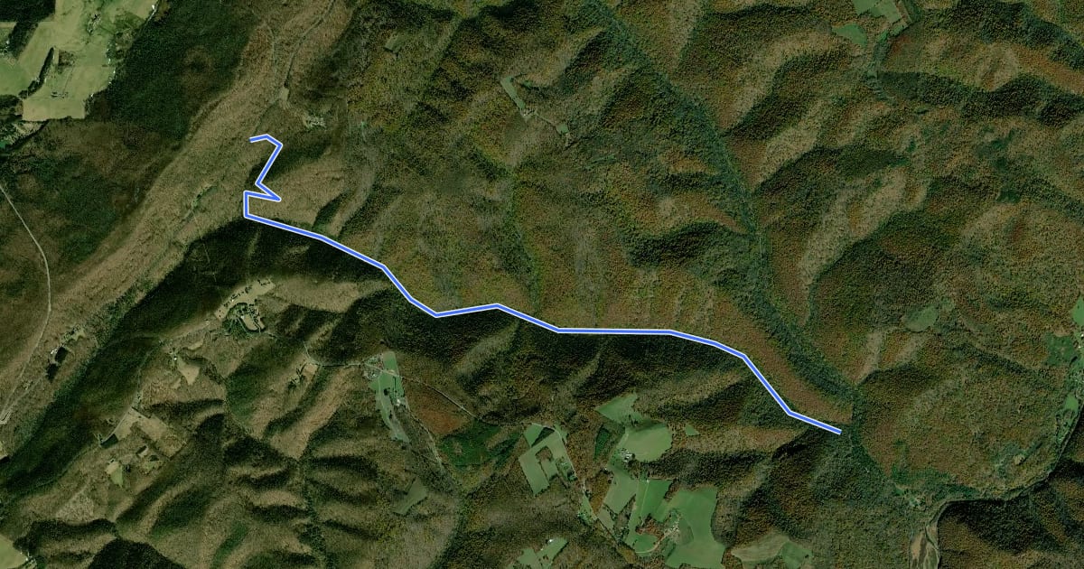 Маршрут Monroe Run Hiking Trail на спутниковом снимке
