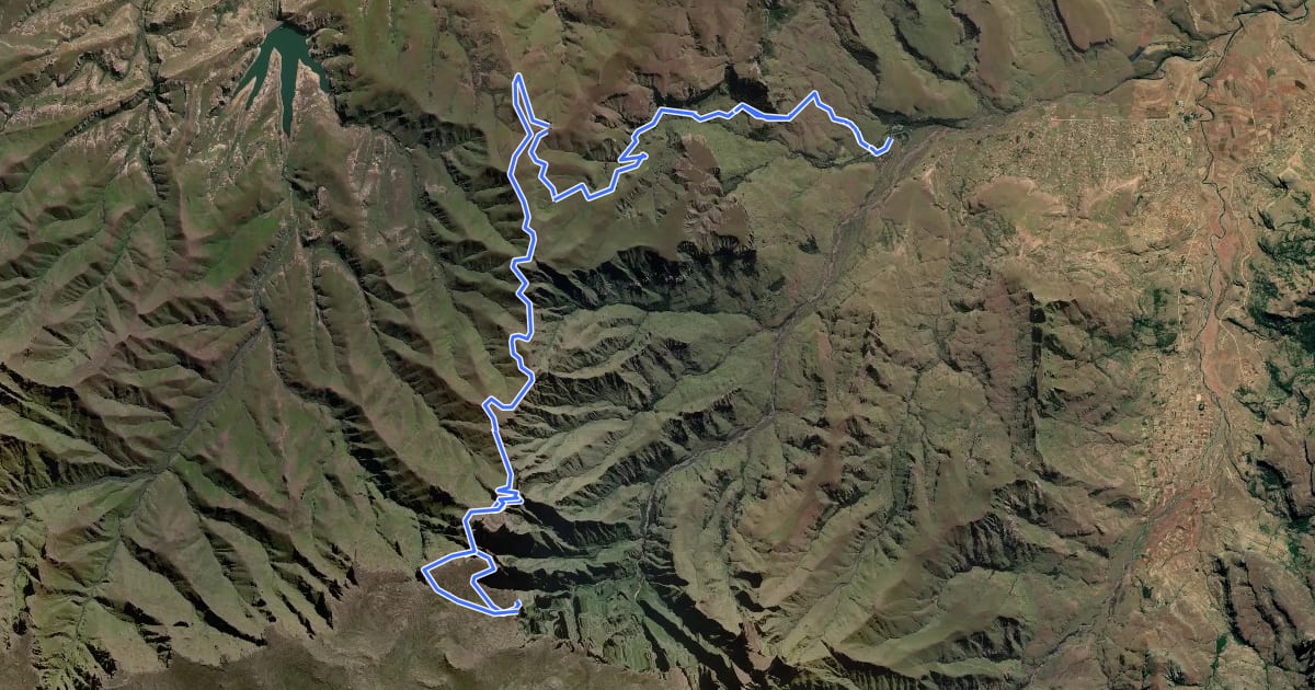 Маршрут Mont-aux-Sources Challenge на спутниковом снимке