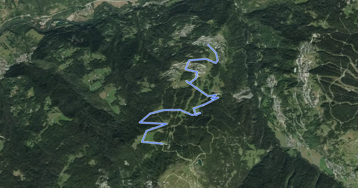 Маршрут Mont-blanc на спутниковом снимке