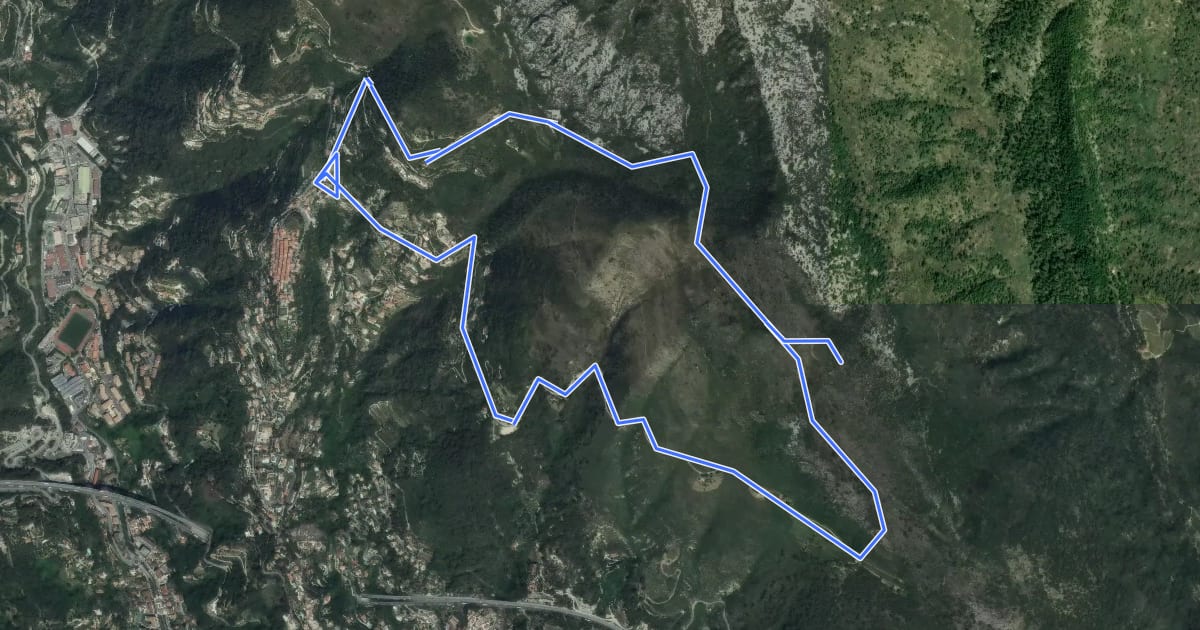 Маршрут Mont Carpano на спутниковом снимке