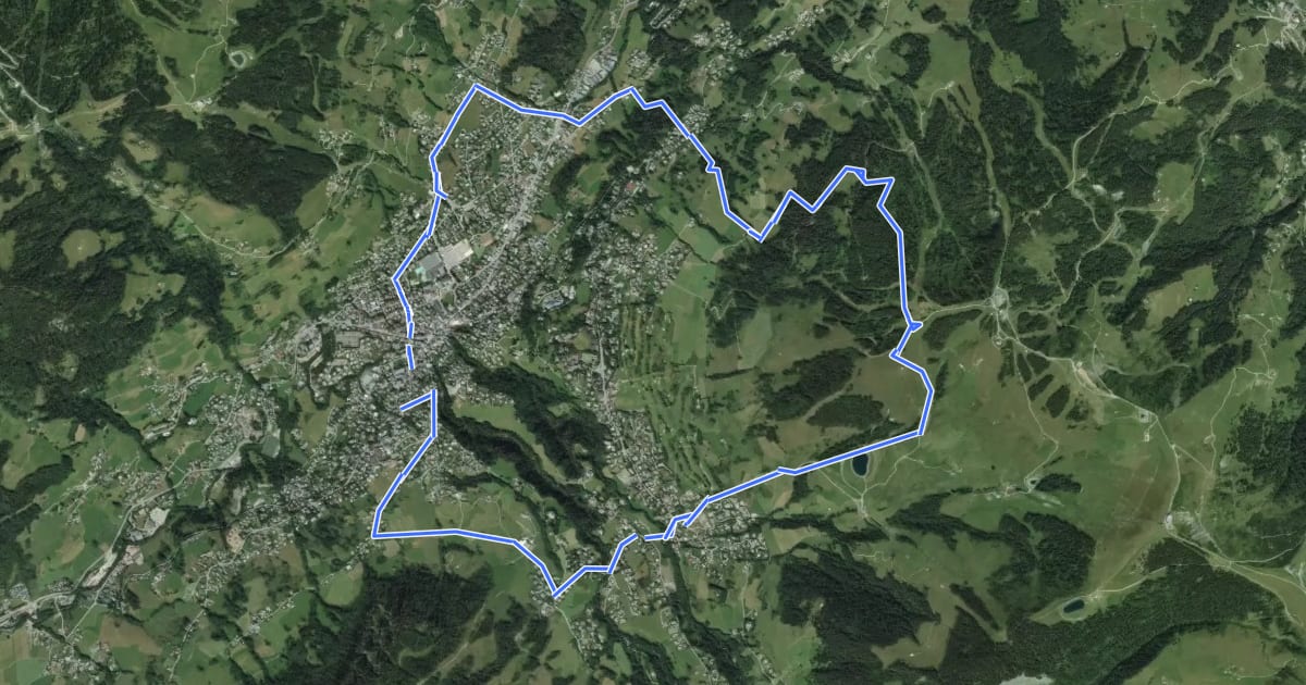 Маршрут Mont d'Arbois на спутниковом снимке
