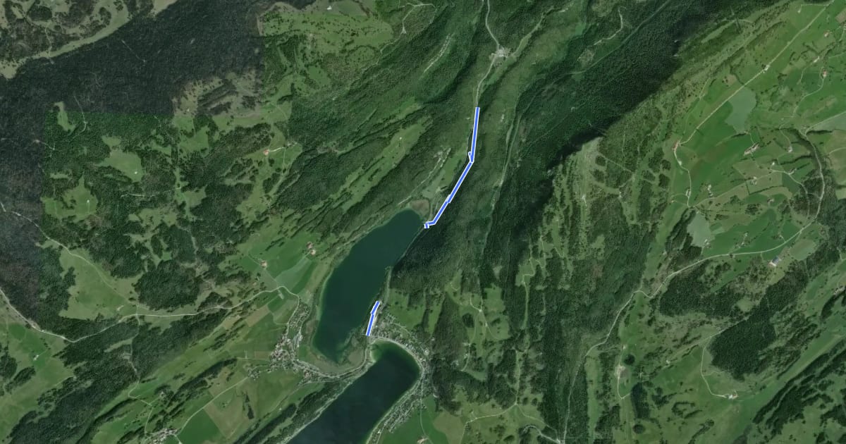 Маршрут Mont d'Orzeires - Le Pont Gare на спутниковом снимке